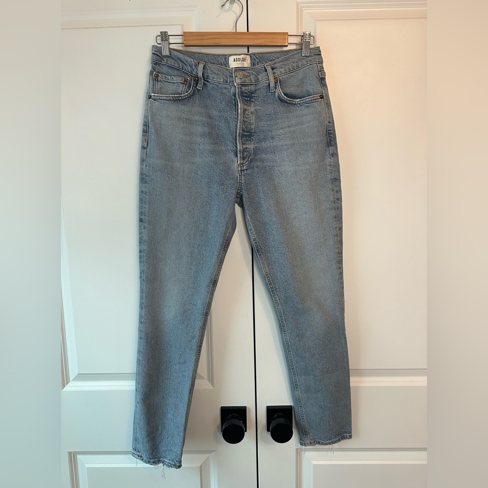 Agolde Women’s Nico High Rise Slim Denim Jeans Cliffside (Size 29)